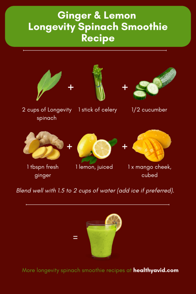 Longevity spinach smoothie 