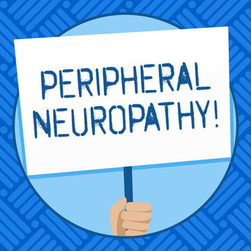 Text sign showing Peripheral Neuropathy. Business photo text condition or disease affecting the peri