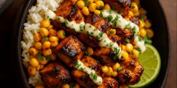 Anti-Inflammatory Street Corn Chicken Rice Bowl Recipe for Easy Dinners