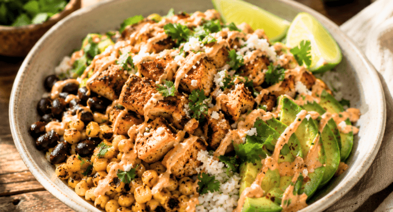 Anti-Inflammatory Street Corn Chicken Bowl Recipe for Hormone Health