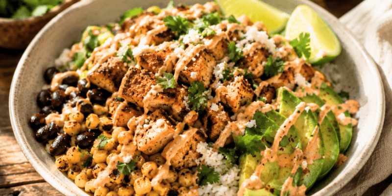 Anti-Inflammatory Street Corn Chicken Bowl Recipe for Hormone Health