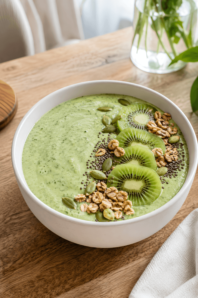 Green Smoothie Bowl With Spinach