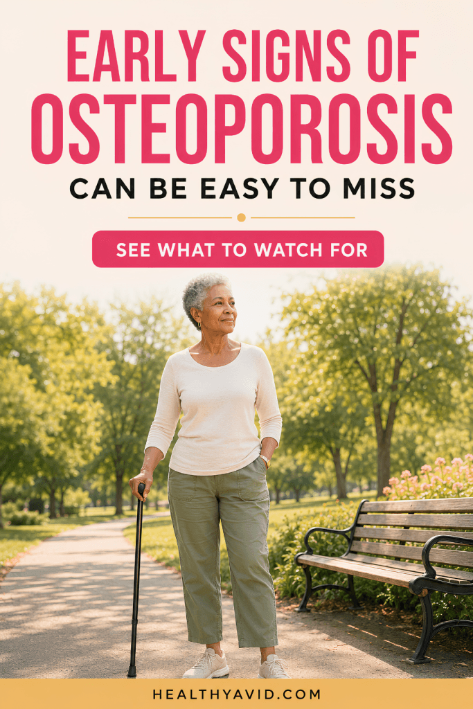 early signs of osteoporosis in women